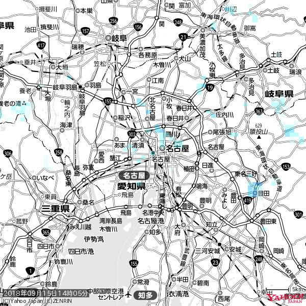 名古屋の天気(雨) 降水強度: 1.05(mm/h) 2018年09月15日 14時05分の雨雲 #雨雲bot #bot 名古屋の天気(雨) 降水強度: 1.05(mm/h) 2018年09月15日 14時05分の雨雲 #雨雲bot #bot