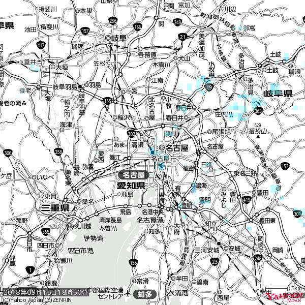 名古屋の天気(雨) 降水強度: 2.63(mm/h) 2018年09月15日 18時50分の雨雲 #雨雲bot #bot 名古屋の天気(雨) 降水強度: 2.63(mm/h) 2018年09月15日 18時50分の雨雲 #雨雲bot #bot