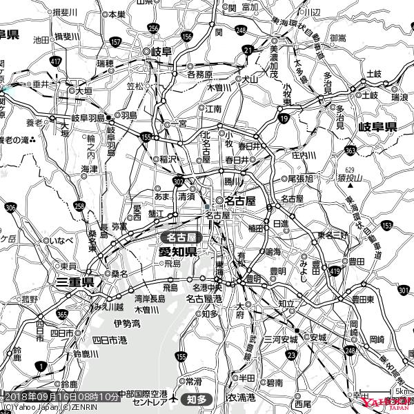 名古屋の天気(雨) 降水強度: 0.75(mm/h) 2018年09月16日 08時10分の雨雲 #雨雲bot #bot 名古屋の天気(雨) 降水強度: 0.75(mm/h) 2018年09月16日 08時10分の雨雲 #雨雲bot #bot