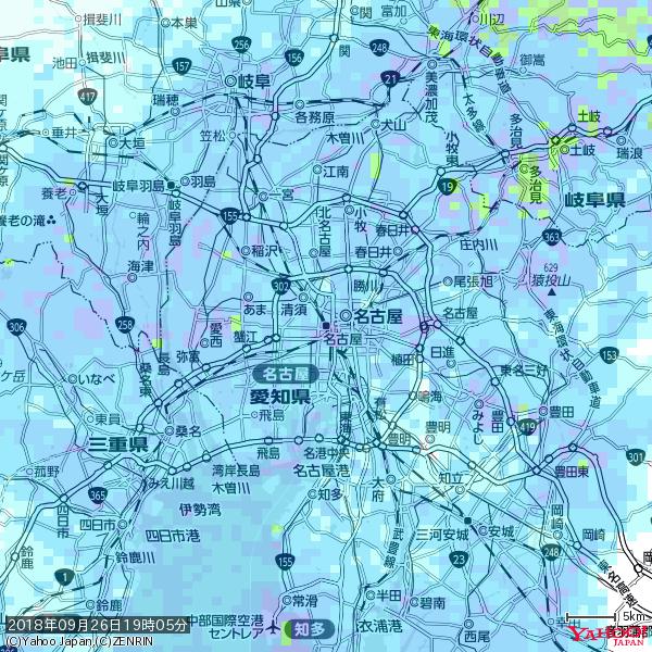 名古屋の天気(雨): やや強い雨 降水強度: 10.50(mm/h) 2018年09月26日 19時05分の雨雲 #雨雲bot #bot 名古屋の天気(雨): やや強い雨 降水強度: 10.50(mm/h) 2018年09月26日 19時05分の雨雲 #雨雲bot #bot