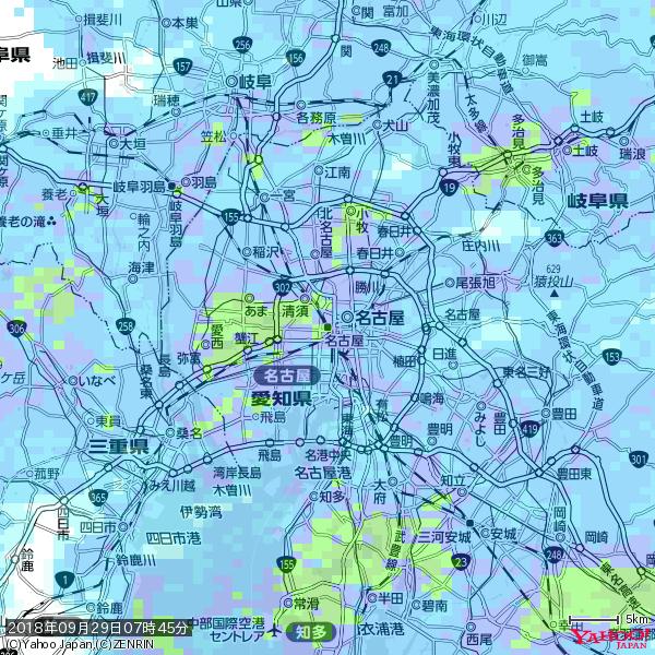 名古屋の天気(雨): やや強い雨 降水強度: 12.50(mm/h) 2018年09月29日 07時45分の雨雲 #雨雲bot #bot 名古屋の天気(雨): やや強い雨 降水強度: 12.50(mm/h) 2018年09月29日 07時45分の雨雲 #雨雲bot #bot