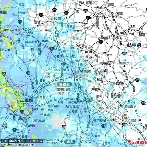 名古屋の天気(雨) 降水強度: 9.25(mm/h) 2018年09月30日 17時50分の雨雲 #雨雲bot #bot 名古屋の天気(雨) 降水強度: 9.25(mm/h) 2018年09月30日 17時50分の雨雲 #雨雲bot #bot