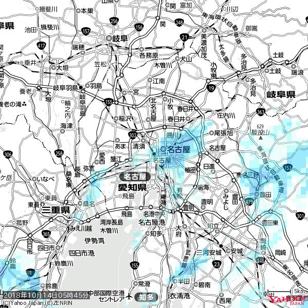 名古屋の天気(雨) 降水強度: 2.38(mm/h) 2018年10月14日 05時45分の雨雲 #雨雲bot #bot 名古屋の天気(雨) 降水強度: 2.38(mm/h) 2018年10月14日 05時45分の雨雲 #雨雲bot #bot