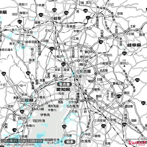 名古屋の天気(雨) 降水強度: 1.85(mm/h) 2018年11月04日 10時45分の雨雲 #雨雲bot #bot 名古屋の天気(雨) 降水強度: 1.85(mm/h) 2018年11月04日 10時45分の雨雲 #雨雲bot #bot