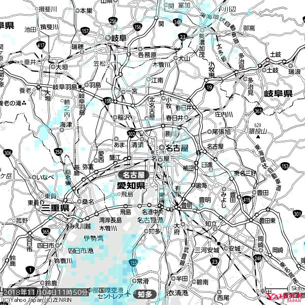 名古屋の天気(雨) 降水強度: 0.65(mm/h) 2018年11月04日 11時50分の雨雲 #雨雲bot #bot 名古屋の天気(雨) 降水強度: 0.65(mm/h) 2018年11月04日 11時50分の雨雲 #雨雲bot #bot