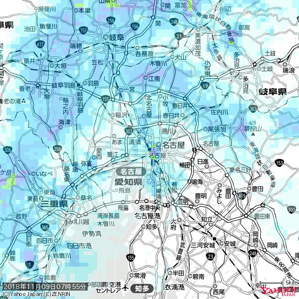 名古屋の天気(雨) 降水強度: 3.88(mm/h) 2018年11月09日 07時55分の雨雲 #雨雲bot #bot 名古屋の天気(雨) 降水強度: 3.88(mm/h) 2018年11月09日 07時55分の雨雲 #雨雲bot #bot