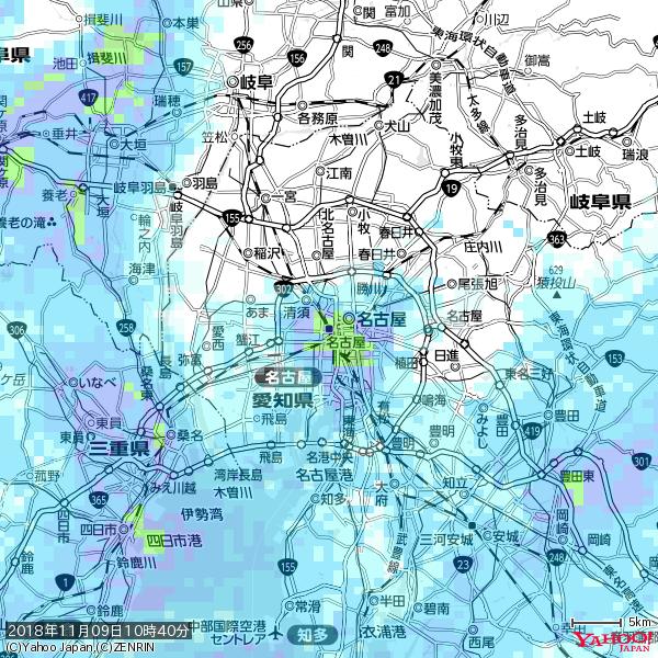 名古屋の天気(雨): やや強い雨 降水強度: 10.50(mm/h) 2018年11月09日 10時40分の雨雲 #雨雲bot #bot 名古屋の天気(雨): やや強い雨 降水強度: 10.50(mm/h) 2018年11月09日 10時40分の雨雲 #雨雲bot #bot