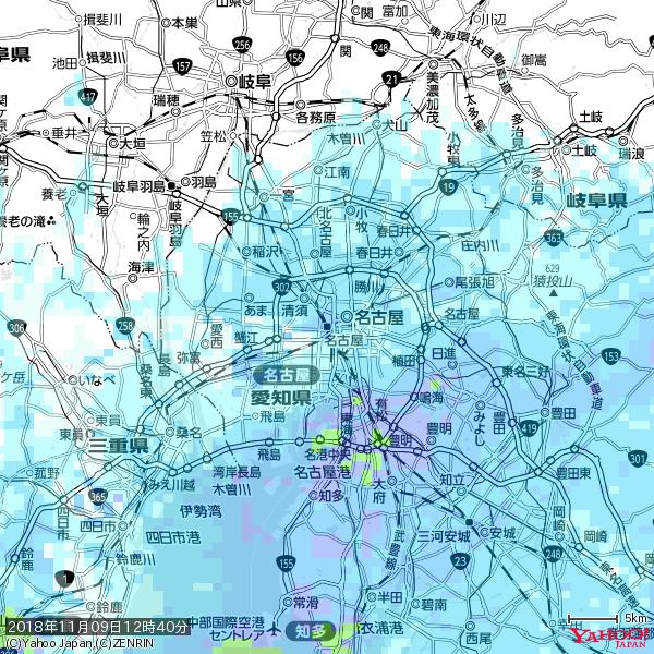 名古屋の天気(雨) 降水強度: 5.25(mm/h) 2018年11月09日 12時40分の雨雲 #雨雲bot #bot 名古屋の天気(雨) 降水強度: 5.25(mm/h) 2018年11月09日 12時40分の雨雲 #雨雲bot #bot
