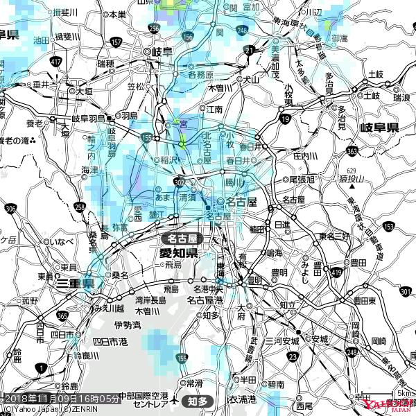 名古屋の天気(雨) 降水強度: 3.13(mm/h) 2018年11月09日 16時05分の雨雲 #雨雲bot #bot 名古屋の天気(雨) 降水強度: 3.13(mm/h) 2018年11月09日 16時05分の雨雲 #雨雲bot #bot
