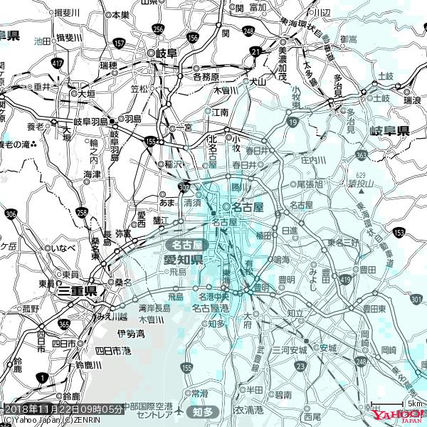 名古屋の天気(雨) 降水強度: 1.05(mm/h) 2018年11月22日 09時05分の雨雲 #雨雲bot #bot 名古屋の天気(雨) 降水強度: 1.05(mm/h) 2018年11月22日 09時05分の雨雲 #雨雲bot #bot