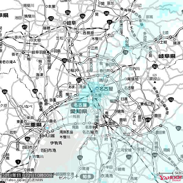 名古屋の天気(雨) 降水強度: 1.65(mm/h) 2018年11月22日 10時00分の雨雲 #雨雲bot #bot 名古屋の天気(雨) 降水強度: 1.65(mm/h) 2018年11月22日 10時00分の雨雲 #雨雲bot #bot