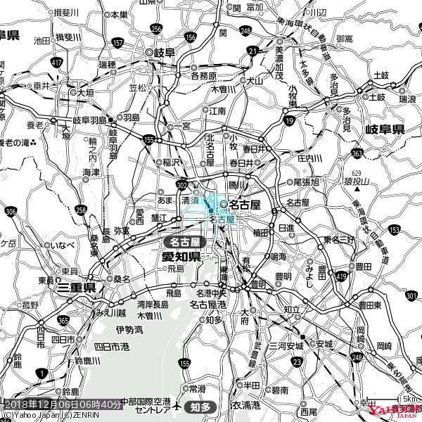 名古屋の天気(雨) 降水強度: 1.65(mm/h) 2018年12月06日 06時40分の雨雲 #雨雲bot #bot 名古屋の天気(雨) 降水強度: 1.65(mm/h) 2018年12月06日 06時40分の雨雲 #雨雲bot #bot