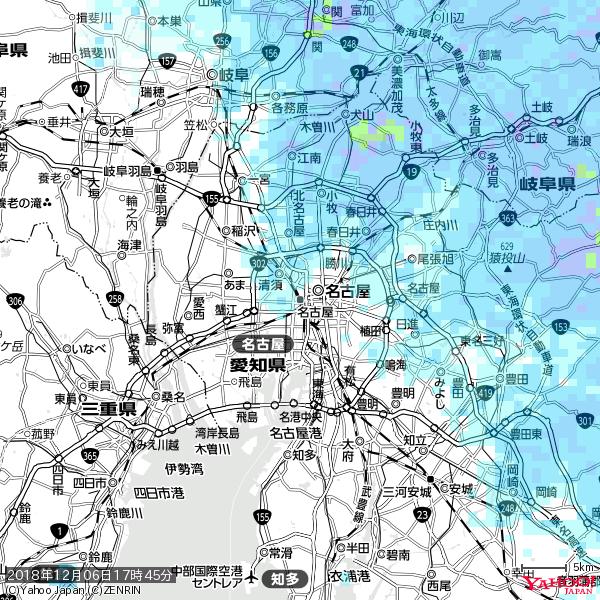 名古屋の天気(雨) 降水強度: 0.95(mm/h) 2018年12月06日 17時45分の雨雲 #雨雲bot #bot 名古屋の天気(雨) 降水強度: 0.95(mm/h) 2018年12月06日 17時45分の雨雲 #雨雲bot #bot