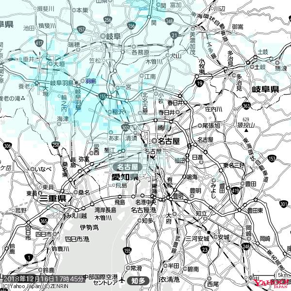名古屋の天気(雨) 降水強度: 0.65(mm/h) 2018年12月16日 17時45分の雨雲 #雨雲bot #bot 名古屋の天気(雨) 降水強度: 0.65(mm/h) 2018年12月16日 17時45分の雨雲 #雨雲bot #bot