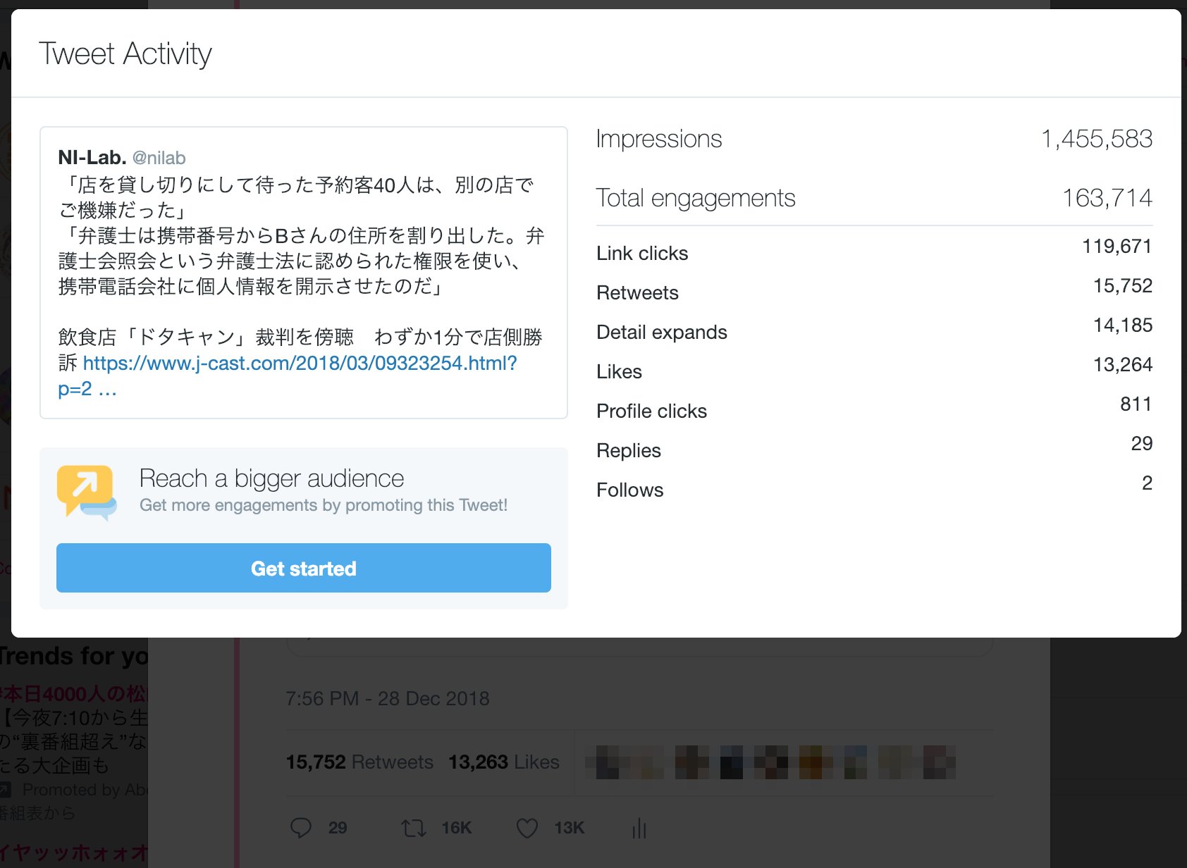 昨日の夜からRTがあまり増えていないのでだいぶ落ち着いてきたっぽい。現在の状況をスクリーンショット撮っておく。 昨日の夜からRTがあまり増えていないのでだいぶ落ち着いてきたっぽい。現在の状況をスクリーンショット撮っておく。