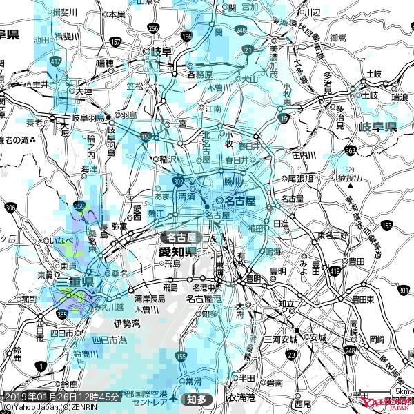名古屋の天気(雨) 降水強度: 2.88(mm/h) 2019年01月26日 12時45分の雨雲 #雨雲bot #bot 名古屋の天気(雨) 降水強度: 2.88(mm/h) 2019年01月26日 12時45分の雨雲 #雨雲bot #bot