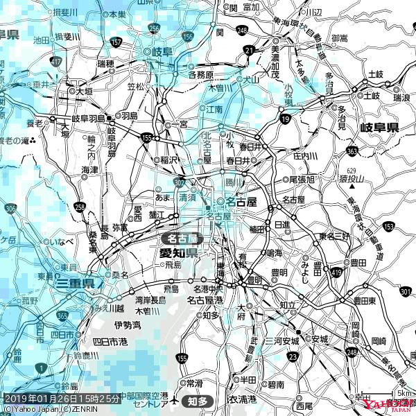 名古屋の天気(雨) 降水強度: 1.25(mm/h) 2019年01月26日 15時25分の雨雲 #雨雲bot #bot 名古屋の天気(雨) 降水強度: 1.25(mm/h) 2019年01月26日 15時25分の雨雲 #雨雲bot #bot