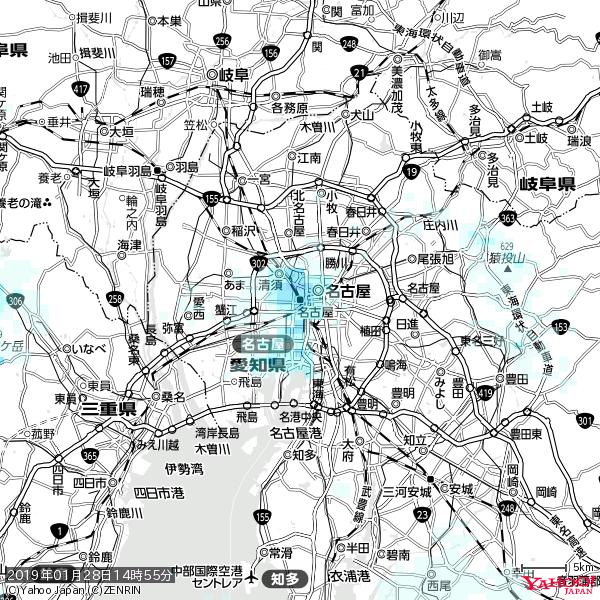 名古屋の天気(雨) 降水強度: 2.38(mm/h) 2019年01月28日 14時55分の雨雲 #雨雲bot #bot 名古屋の天気(雨) 降水強度: 2.38(mm/h) 2019年01月28日 14時55分の雨雲 #雨雲bot #bot