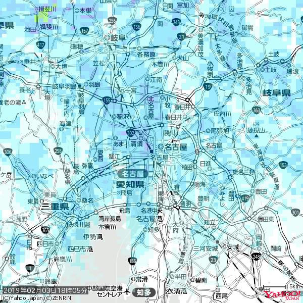 名古屋の天気(雨) 降水強度: 4.38(mm/h) 2019年02月03日 18時05分の雨雲 #雨雲bot #bot 名古屋の天気(雨) 降水強度: 4.38(mm/h) 2019年02月03日 18時05分の雨雲 #雨雲bot #bot