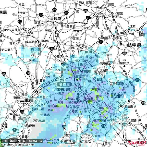 名古屋の天気(雨) 降水強度: 7.25(mm/h) 2019年02月04日 00時45分の雨雲 #雨雲bot #bot 名古屋の天気(雨) 降水強度: 7.25(mm/h) 2019年02月04日 00時45分の雨雲 #雨雲bot #bot