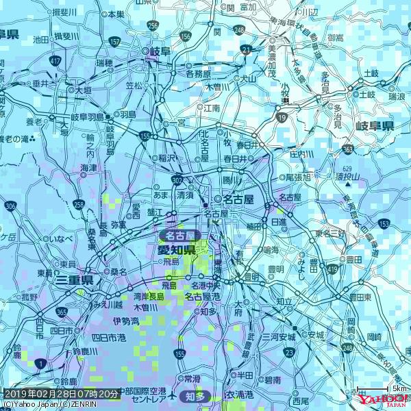 名古屋の天気(雨) 降水強度: 8.25(mm/h) 2019年02月28日 07時20分の雨雲 #雨雲bot #bot 名古屋の天気(雨) 降水強度: 8.25(mm/h) 2019年02月28日 07時20分の雨雲 #雨雲bot #bot