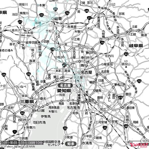 名古屋の天気(雨) 降水強度: 0.65(mm/h) 2019年03月31日 08時10分の雨雲 #雨雲bot #bot 名古屋の天気(雨) 降水強度: 0.65(mm/h) 2019年03月31日 08時10分の雨雲 #雨雲bot #bot