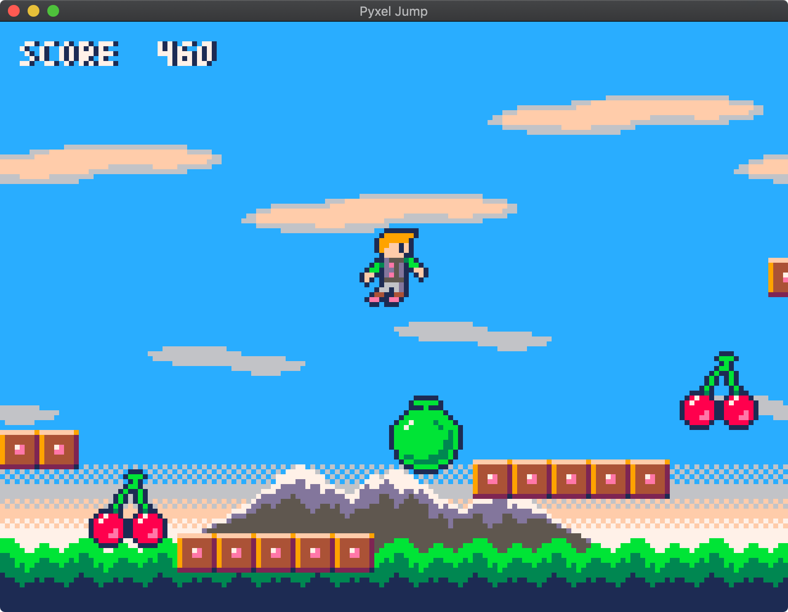 ずっとジャンプし続けてるゲーム。放っておいてもなかなか落ちない( ´∀`) $ python 02_jump_game.py ずっとジャンプし続けてるゲーム。放っておいてもなかなか落ちない( ´∀`) $ python 02_jump_game.py