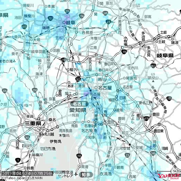 名古屋の天気(雨) 降水強度: 4.88(mm/h) 2019年04月24日 07時25分の雨雲 #雨雲bot #bot 名古屋の天気(雨) 降水強度: 4.88(mm/h) 2019年04月24日 07時25分の雨雲 #雨雲bot #bot