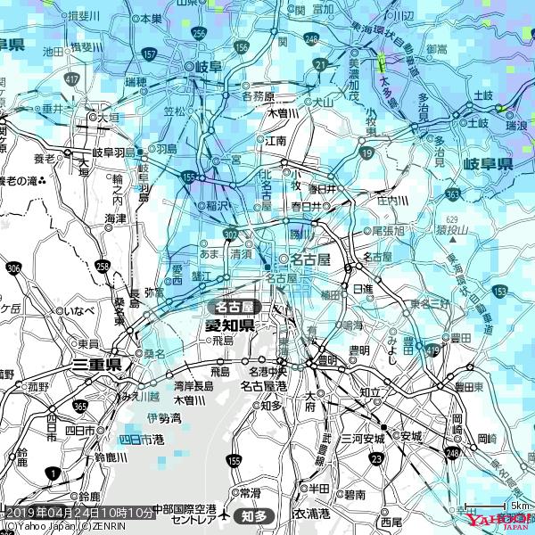 名古屋の天気(雨) 降水強度: 2.88(mm/h) 2019年04月24日 10時10分の雨雲 #雨雲bot #bot 名古屋の天気(雨) 降水強度: 2.88(mm/h) 2019年04月24日 10時10分の雨雲 #雨雲bot #bot