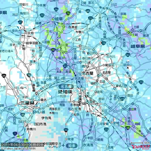 名古屋の天気(雨) 降水強度: 6.25(mm/h) 2019年04月30日 06時45分の雨雲 #雨雲bot #bot 名古屋の天気(雨) 降水強度: 6.25(mm/h) 2019年04月30日 06時45分の雨雲 #雨雲bot #bot