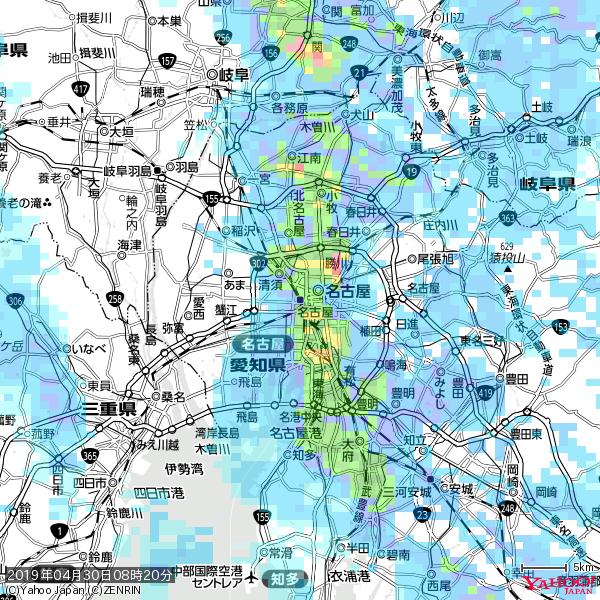 名古屋の天気(雨): やや強い雨 降水強度: 10.50(mm/h) 2019年04月30日 08時20分の雨雲 #雨雲bot #bot 名古屋の天気(雨): やや強い雨 降水強度: 10.50(mm/h) 2019年04月30日 08時20分の雨雲 #雨雲bot #bot