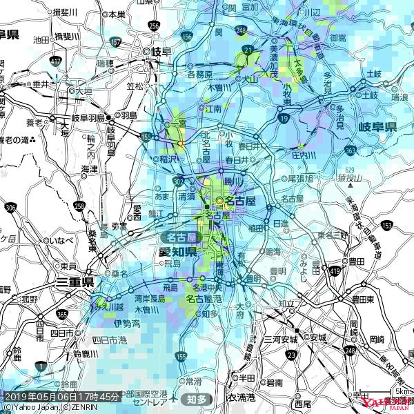 名古屋の天気(雨): 強い雨 降水強度: 24.50(mm/h) 2019年05月06日 17時45分の雨雲 #豪雨bot #雨雲bot #bot 名古屋の天気(雨): 強い雨 降水強度: 24.50(mm/h) 2019年05月06日 17時45分の雨雲 #豪雨bot #雨雲bot #bot