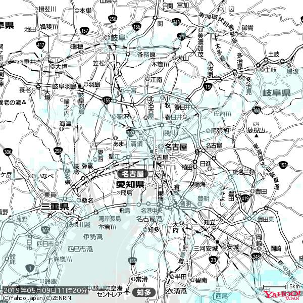 名古屋の天気(雨) 降水強度: 0.45(mm/h) 2019年05月09日 11時20分の雨雲 #雨雲bot #bot 名古屋の天気(雨) 降水強度: 0.45(mm/h) 2019年05月09日 11時20分の雨雲 #雨雲bot #bot