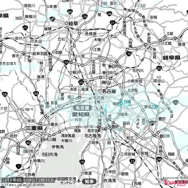 名古屋の天気(雨) 降水強度: 0.55(mm/h) 2019年05月09日 12時35分の雨雲 #雨雲bot #bot 名古屋の天気(雨) 降水強度: 0.55(mm/h) 2019年05月09日 12時35分の雨雲 #雨雲bot #bot