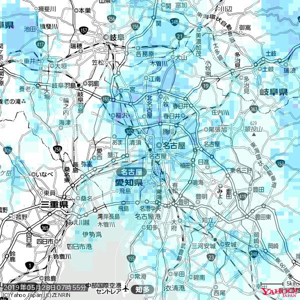 名古屋の天気(雨) 降水強度: 2.63(mm/h) 2019年05月28日 07時55分の雨雲 #雨雲bot #bot 名古屋の天気(雨) 降水強度: 2.63(mm/h) 2019年05月28日 07時55分の雨雲 #雨雲bot #bot