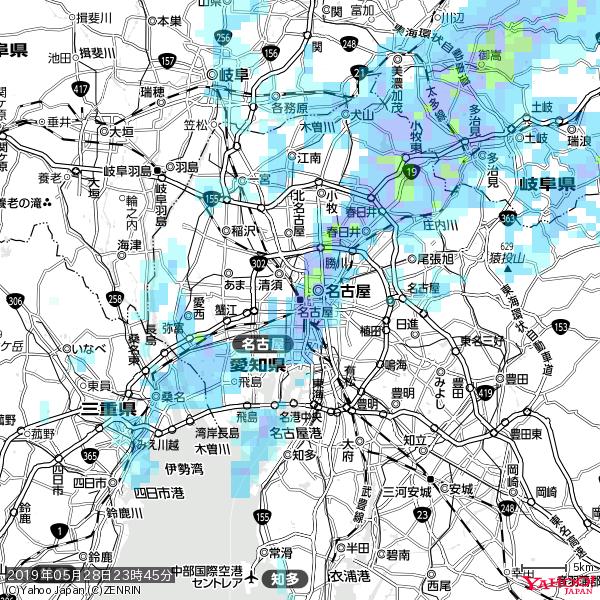 名古屋の天気(雨): やや強い雨 降水強度: 11.50(mm/h) 2019年05月28日 23時45分の雨雲 #雨雲bot #bot 名古屋の天気(雨): やや強い雨 降水強度: 11.50(mm/h) 2019年05月28日 23時45分の雨雲 #雨雲bot #bot