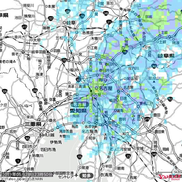 名古屋の天気(雨): 強い雨 降水強度: 29.50(mm/h) 2019年05月28日 23時50分の雨雲 #豪雨bot #雨雲bot #bot 名古屋の天気(雨): 強い雨 降水強度: 29.50(mm/h) 2019年05月28日 23時50分の雨雲 #豪雨bot #雨雲bot #bot