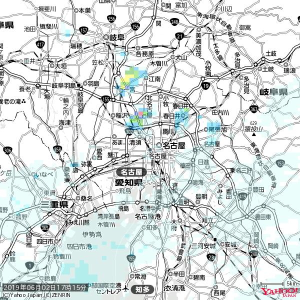 名古屋の天気(雨) 降水強度: 0.35(mm/h) 2019年06月02日 17時15分の雨雲 #雨雲bot #bot 名古屋の天気(雨) 降水強度: 0.35(mm/h) 2019年06月02日 17時15分の雨雲 #雨雲bot #bot