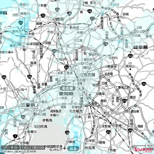 名古屋の天気(雨) 降水強度: 0.55(mm/h) 2019年06月14日 21時20分の雨雲 #雨雲bot #bot 名古屋の天気(雨) 降水強度: 0.55(mm/h) 2019年06月14日 21時20分の雨雲 #雨雲bot #bot