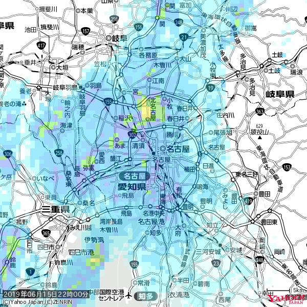 名古屋の天気(雨) 降水強度: 6.75(mm/h) 2019年06月15日 22時00分の雨雲 #雨雲bot #bot 名古屋の天気(雨) 降水強度: 6.75(mm/h) 2019年06月15日 22時00分の雨雲 #雨雲bot #bot