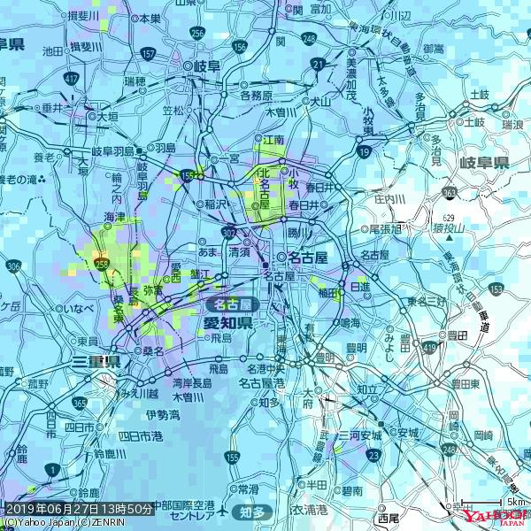 名古屋の天気(雨): やや強い雨 降水強度: 10.50(mm/h) 2019年06月27日 13時50分の雨雲 #雨雲bot #bot 名古屋の天気(雨): やや強い雨 降水強度: 10.50(mm/h) 2019年06月27日 13時50分の雨雲 #雨雲bot #bot