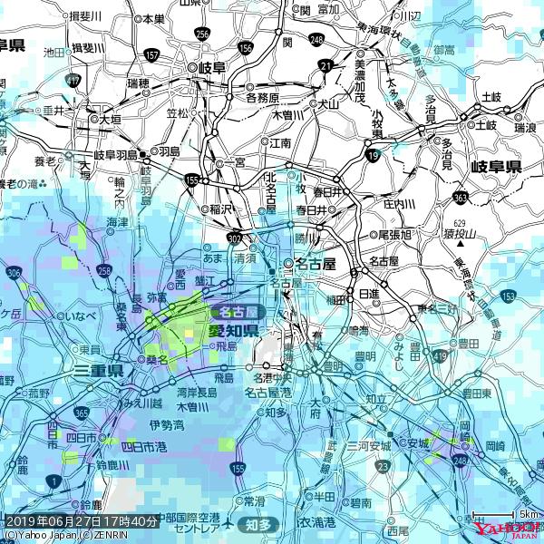 名古屋の天気(雨) 降水強度: 2.63(mm/h) 2019年06月27日 17時40分の雨雲 #雨雲bot #bot 名古屋の天気(雨) 降水強度: 2.63(mm/h) 2019年06月27日 17時40分の雨雲 #雨雲bot #bot
