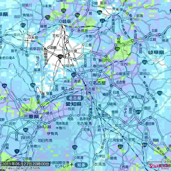名古屋の天気(雨) 降水強度: 8.75(mm/h) 2019年06月27日 20時00分の雨雲 #雨雲bot #bot 名古屋の天気(雨) 降水強度: 8.75(mm/h) 2019年06月27日 20時00分の雨雲 #雨雲bot #bot