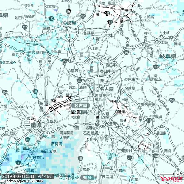 名古屋の天気(雨) 降水強度: 0.65(mm/h) 2019年07月03日 19時45分の雨雲 #雨雲bot #bot 名古屋の天気(雨) 降水強度: 0.65(mm/h) 2019年07月03日 19時45分の雨雲 #雨雲bot #bot