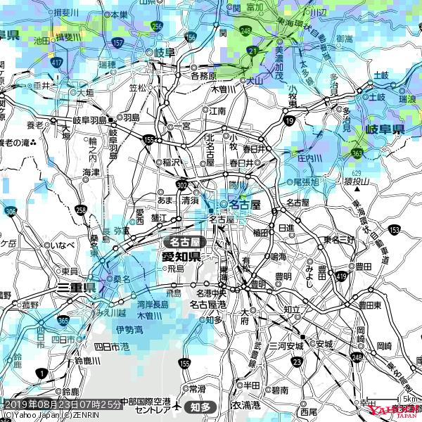 名古屋の天気(雨) 降水強度: 3.63(mm/h) 2019年08月23日 07時25分の雨雲 #雨雲bot #bot 名古屋の天気(雨) 降水強度: 3.63(mm/h) 2019年08月23日 07時25分の雨雲 #雨雲bot #bot