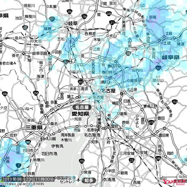 名古屋の天気(雨) 降水強度: 1.05(mm/h) 2019年08月23日 11時00分の雨雲 #雨雲bot #bot 名古屋の天気(雨) 降水強度: 1.05(mm/h) 2019年08月23日 11時00分の雨雲 #雨雲bot #bot