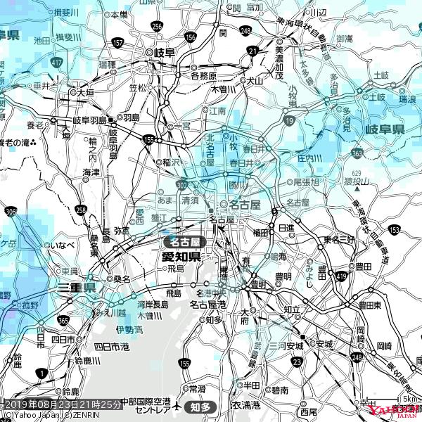 名古屋の天気(雨) 降水強度: 0.75(mm/h) 2019年08月23日 21時25分の雨雲 #雨雲bot #bot 名古屋の天気(雨) 降水強度: 0.75(mm/h) 2019年08月23日 21時25分の雨雲 #雨雲bot #bot