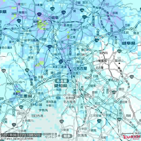 名古屋の天気(雨) 降水強度: 6.25(mm/h) 2019年08月27日 18時50分の雨雲 #雨雲bot #bot 名古屋の天気(雨) 降水強度: 6.25(mm/h) 2019年08月27日 18時50分の雨雲 #雨雲bot #bot