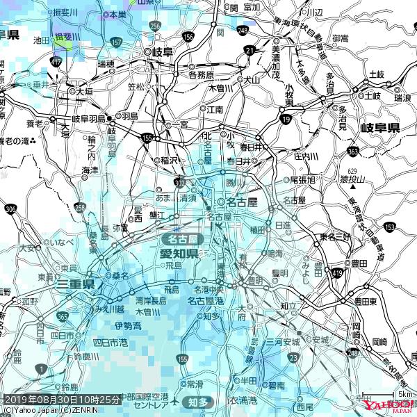 名古屋の天気(雨) 降水強度: 1.85(mm/h) 2019年08月30日 10時25分の雨雲 #雨雲bot #bot 名古屋の天気(雨) 降水強度: 1.85(mm/h) 2019年08月30日 10時25分の雨雲 #雨雲bot #bot