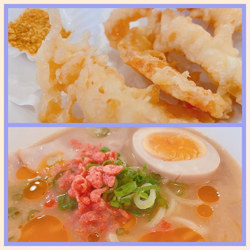 鶏天カレー塩添え (゚д゚)ウマー えびそば一幻監修えび味噌ラーメン (゚д゚)ウマー at かっぱ寿司 鶏天カレー塩添え (゚д゚)ウマー えびそば一幻監修えび味噌ラーメン (゚д゚)ウマー at かっぱ寿司